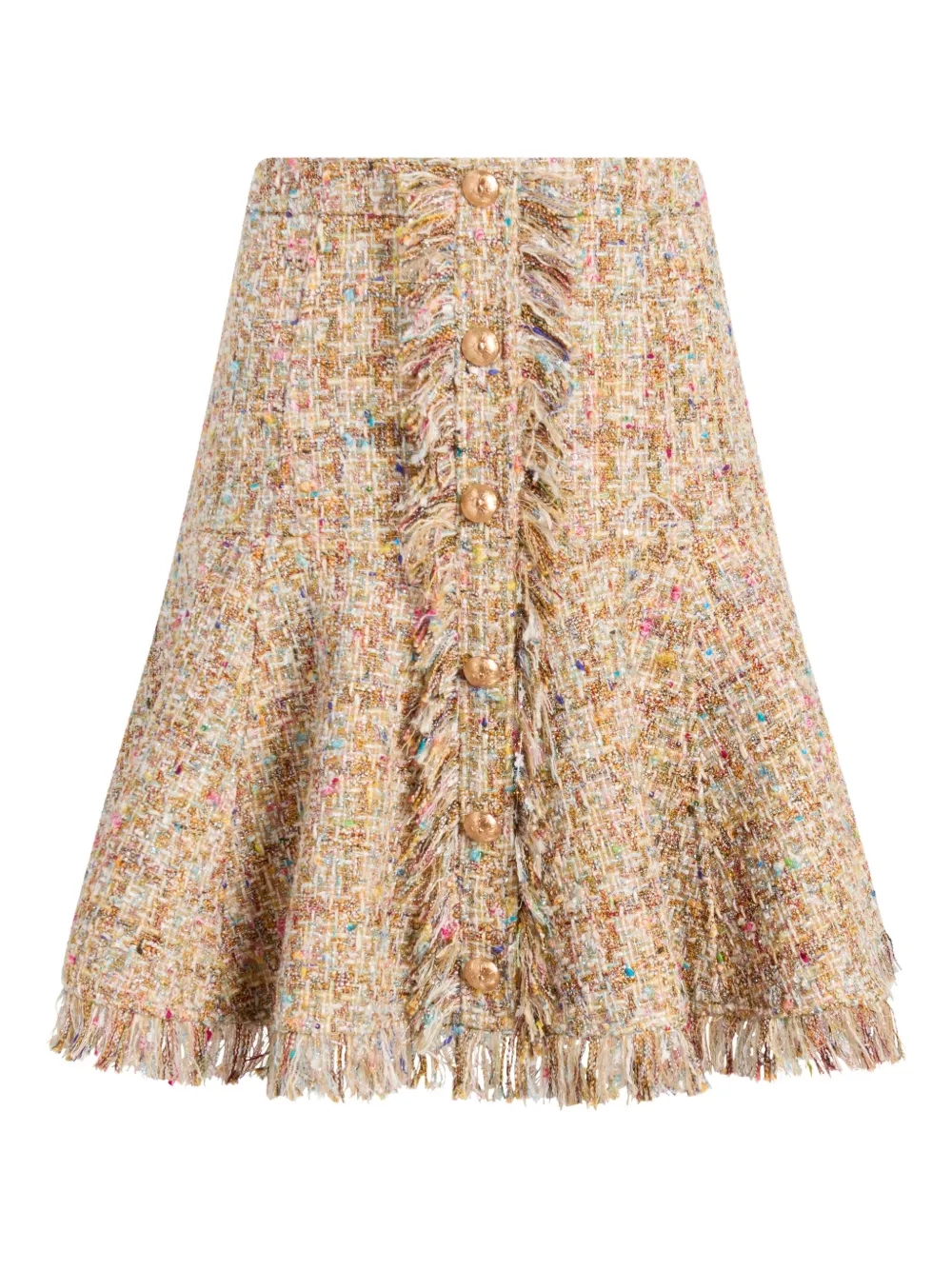 

Юбка из ткани букле с бахромой Cinq A Sept, коричневый