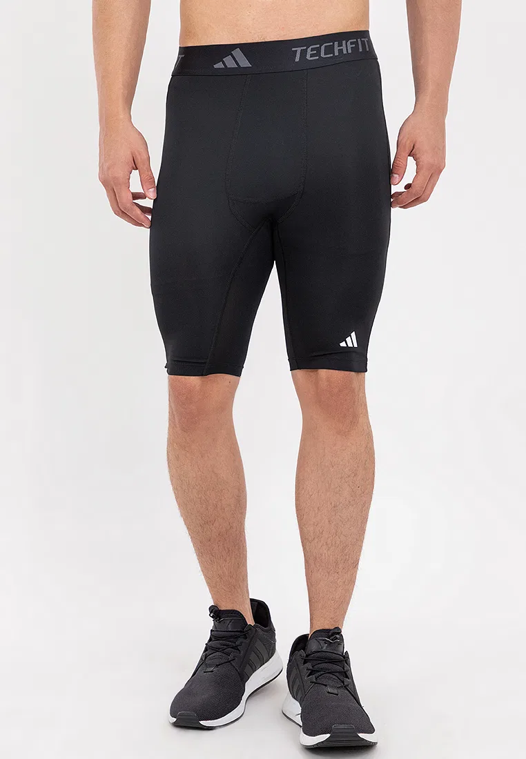 Тренировочные леггинсы Techfit компрессионные, adidas, черный