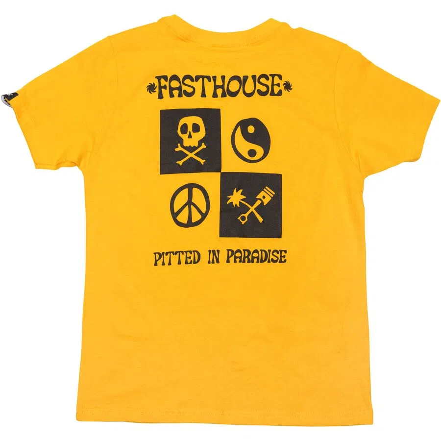 Молодежная футболка «Золотая шахта» Fasthouse, Vintage Gold — фото 3
