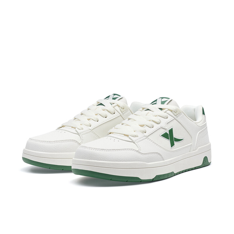 Кроссовки XTEP Skateboarding Shoes Men Low-top Sail White/deep Emerald Green, белый/зеленый — фото 4