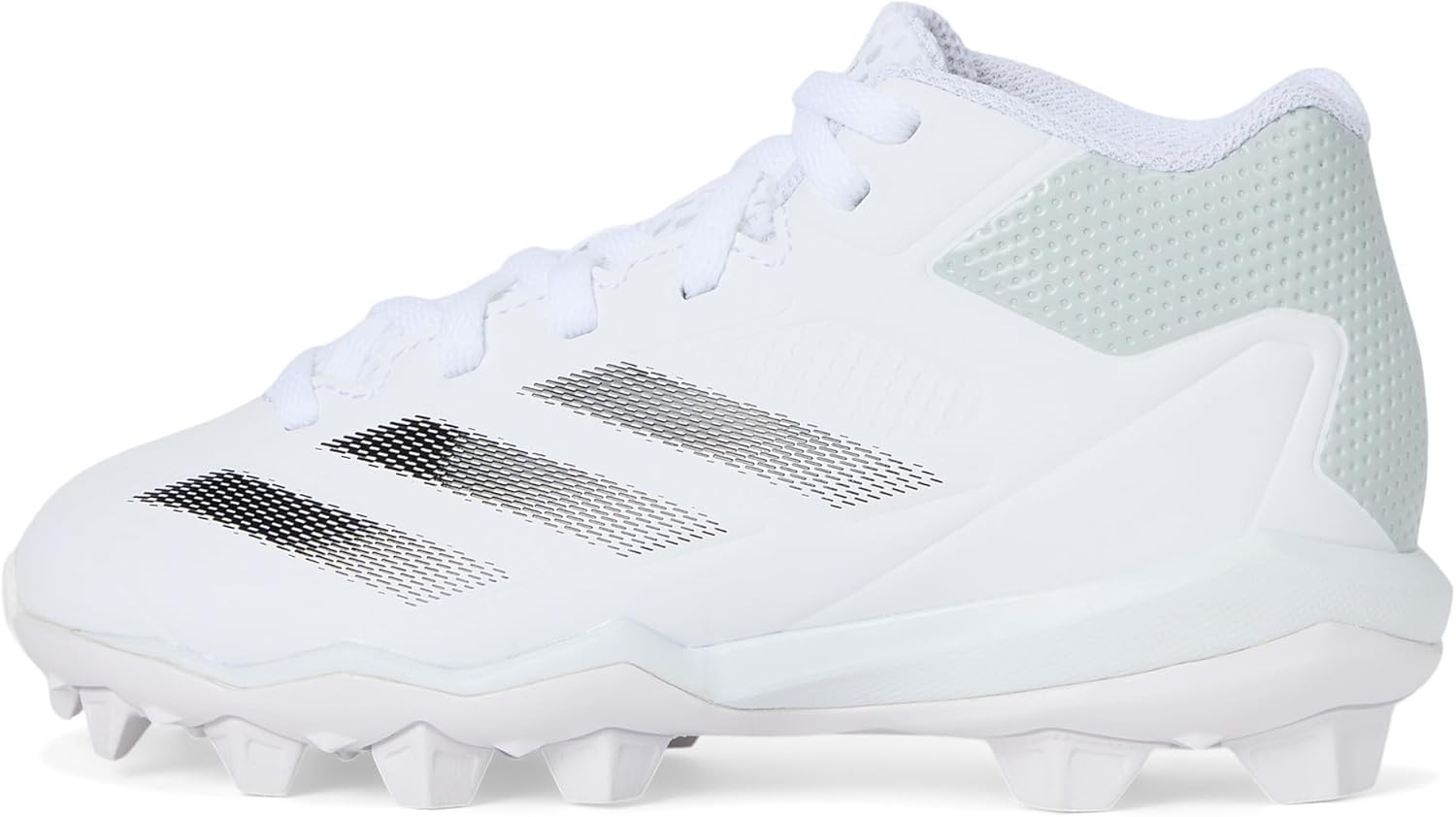 Бейсбольные кроссовки Adidas Adizero Impact для мальчиков (малыши/маленькие дети/старшие дети), белый/черный/серый/светло-серый — фото 4