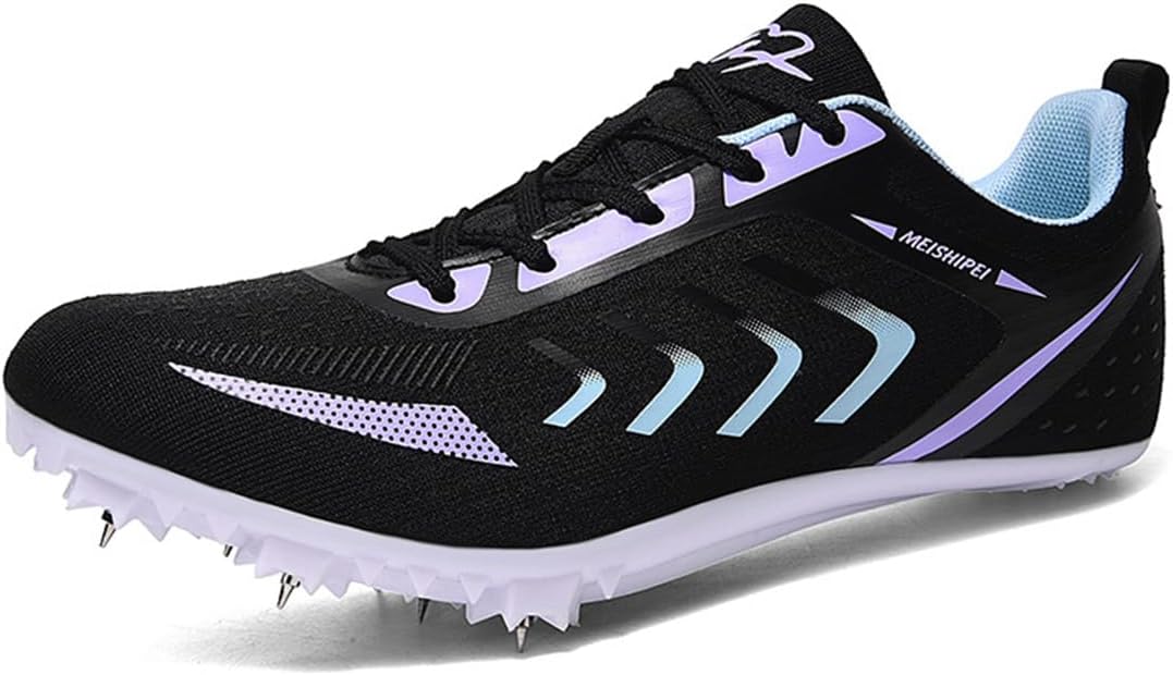 

Кроссовки DONFAAUK для мужчин и женщин для легкой атлетики, для девочек и мальчиков, с 8 шипами, гоночные кроссовки для улицы, профессиональные для спринта, бега и прыжков на соревнованиях, черный