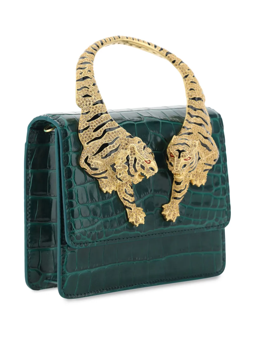 Сумка Roar среднего размера с верхней ручкой Roberto Cavalli, зеленый — фото 4