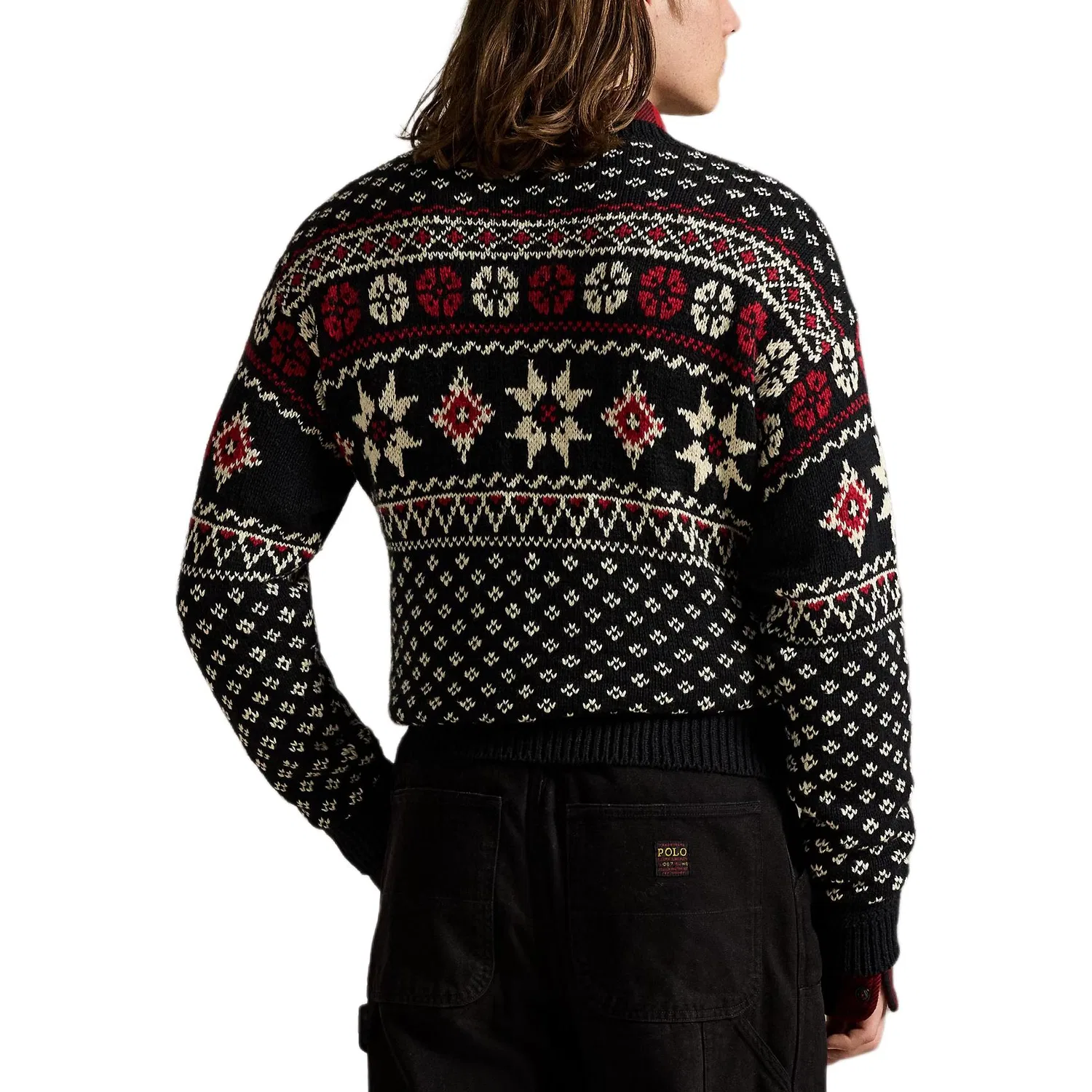 Свитер с жаккардовым узором Polo Ralph Lauren Black Multicolor — фото 4