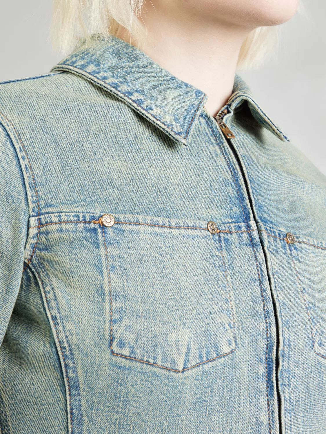 Куртка межсезонья 'Y2K Stretch Fitted Trucker Jacket' Levi'S , Light Blue — фото 2