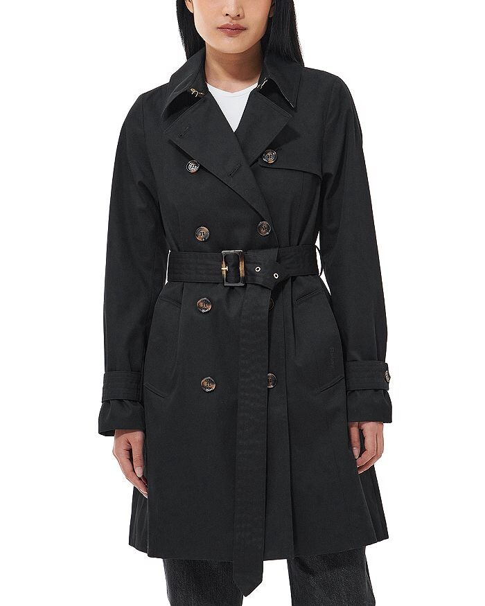 

Короткий непромокаемый плащ Barbour Greta, черный