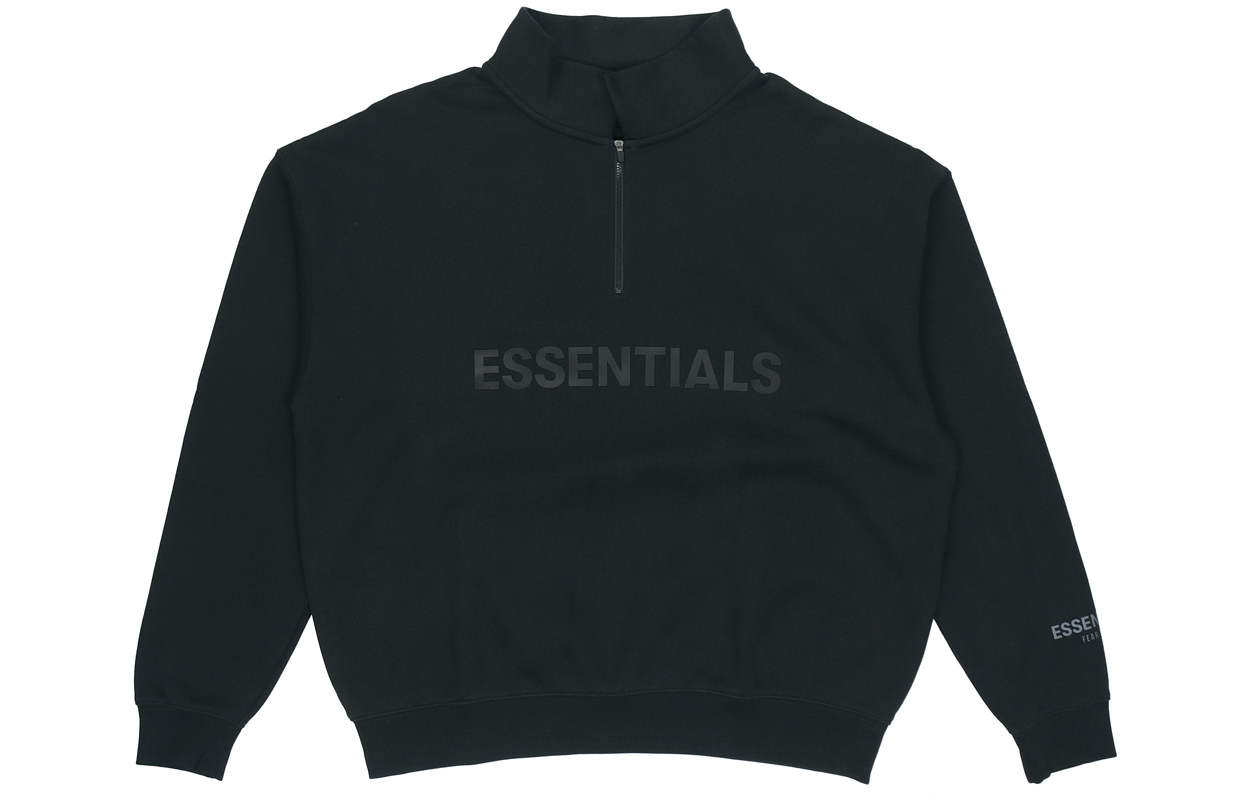 Спортивная толстовка Fear of God Essentials Half Zip 'Black' — фото 2