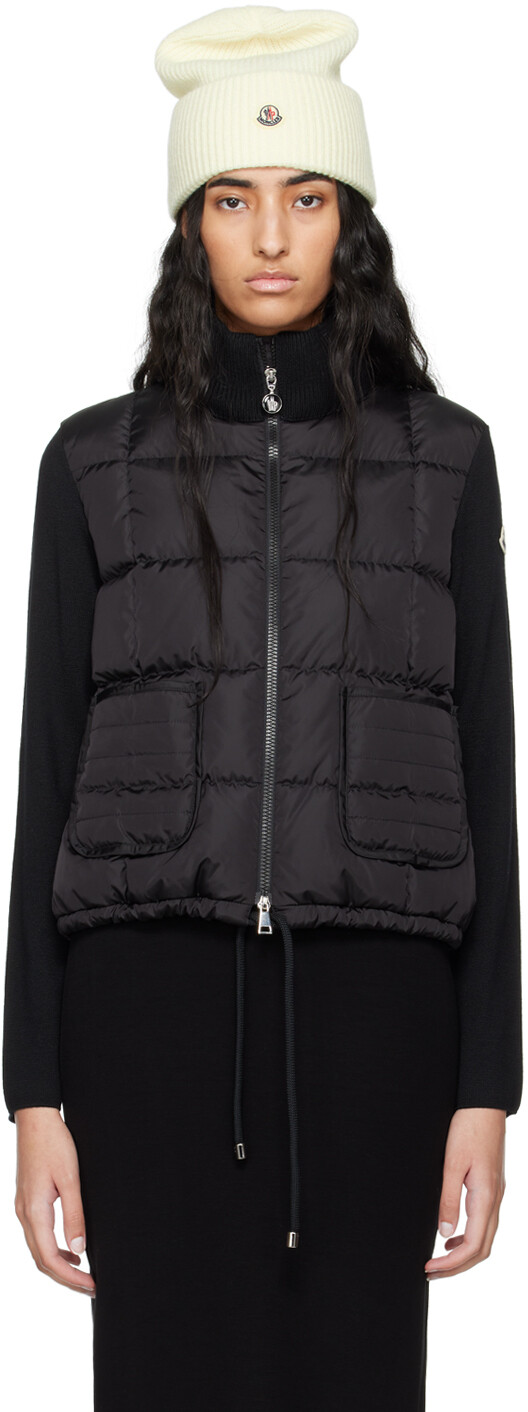

Кардиган с панелями на пуху Moncler, черный