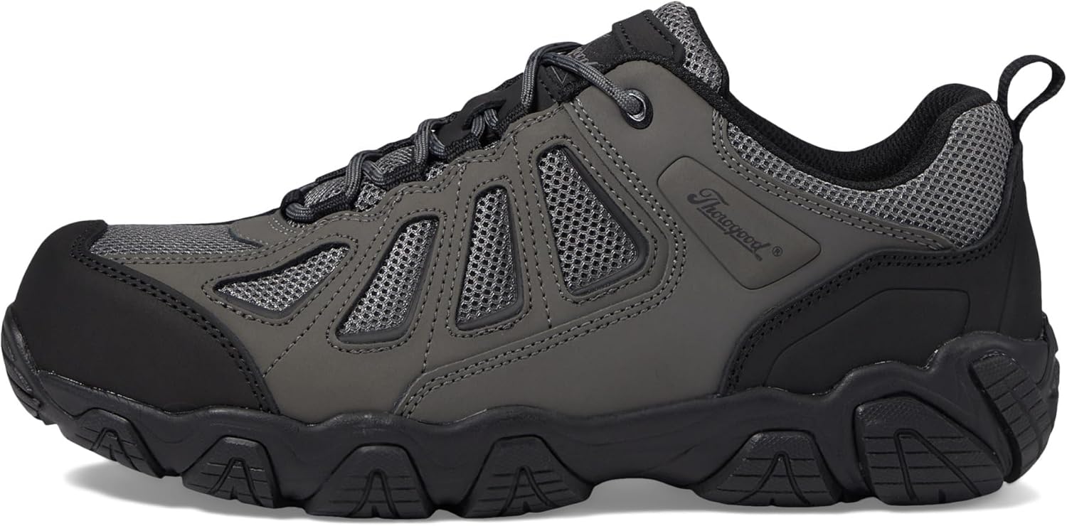Мужские туфли Thorogood Crosstrex Series SD Oxford с композитным защитным носком, походные ботинки, черный/серый — фото 4