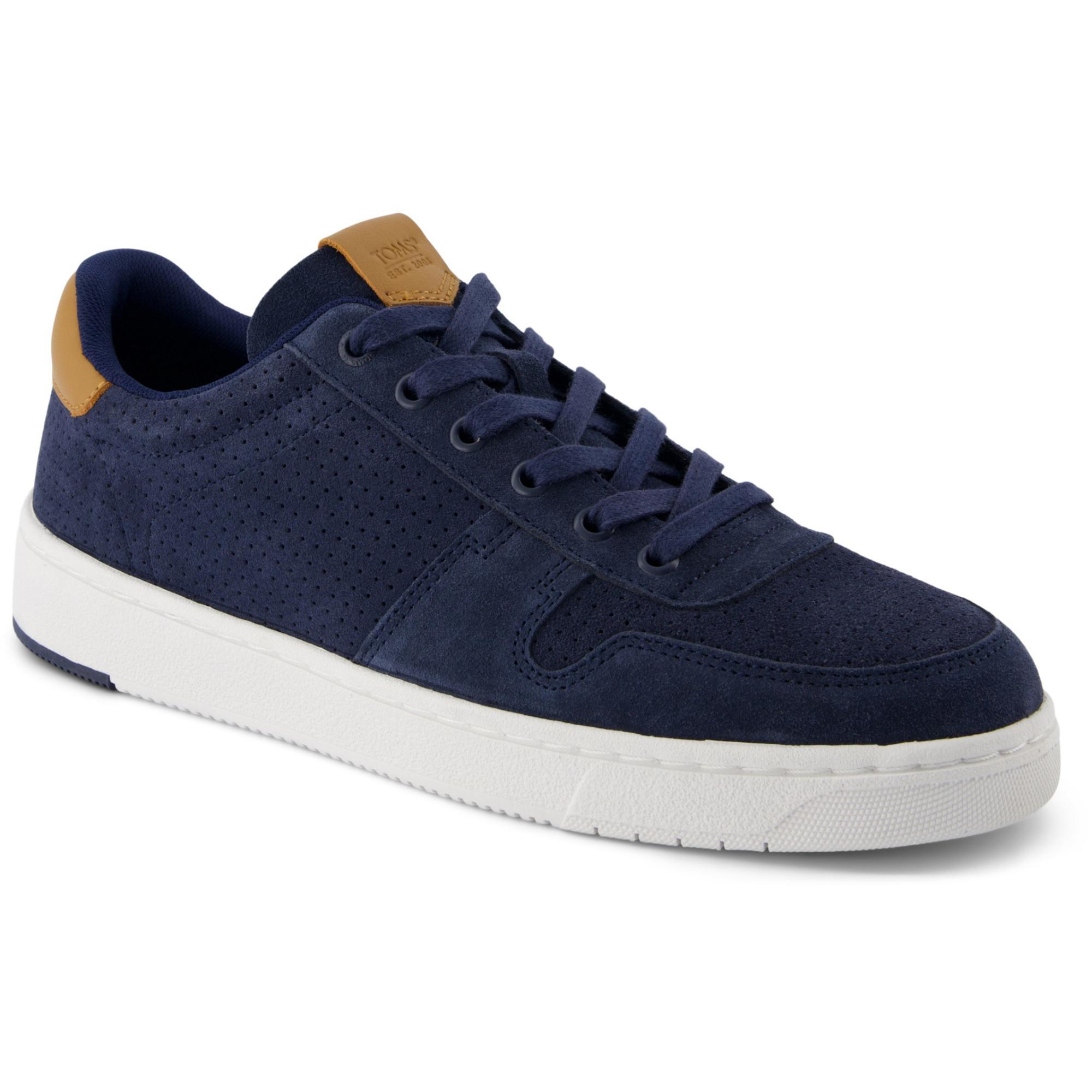 Мужские кроссовки TRVL LITE Court Shoes Toms, Navy Mirco Perforated Suede — фото 2