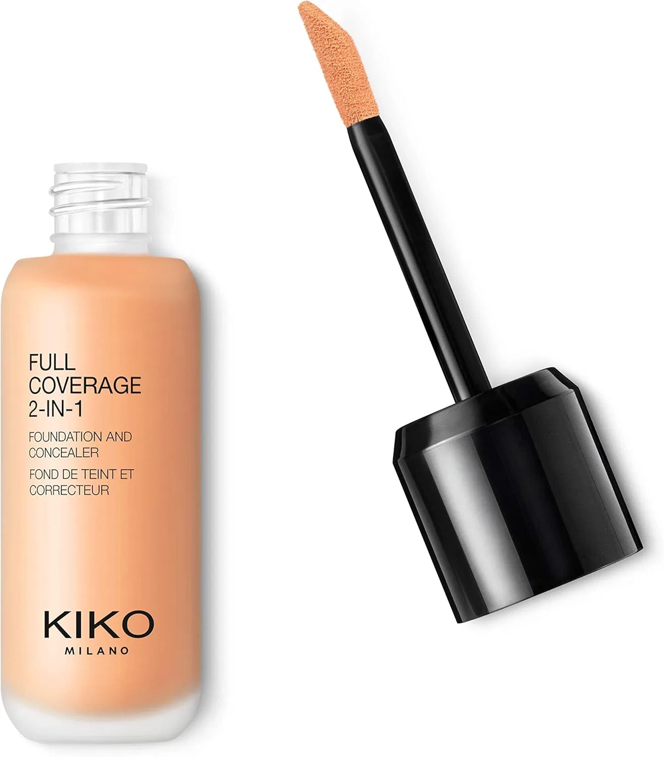 Тональное средство KIKO Milano full coverage 2-in-1 foundation & concealer 25 мл WB40 Warm Beige