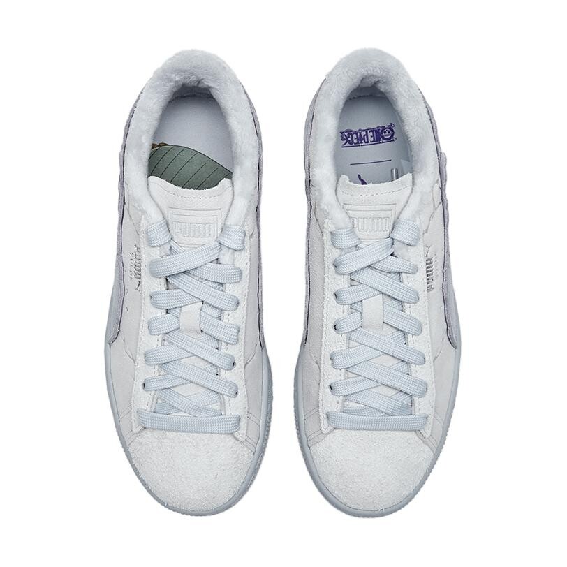 Замшевые детские туфли для скейтбординга для начальной школы Puma, серый — фото 3