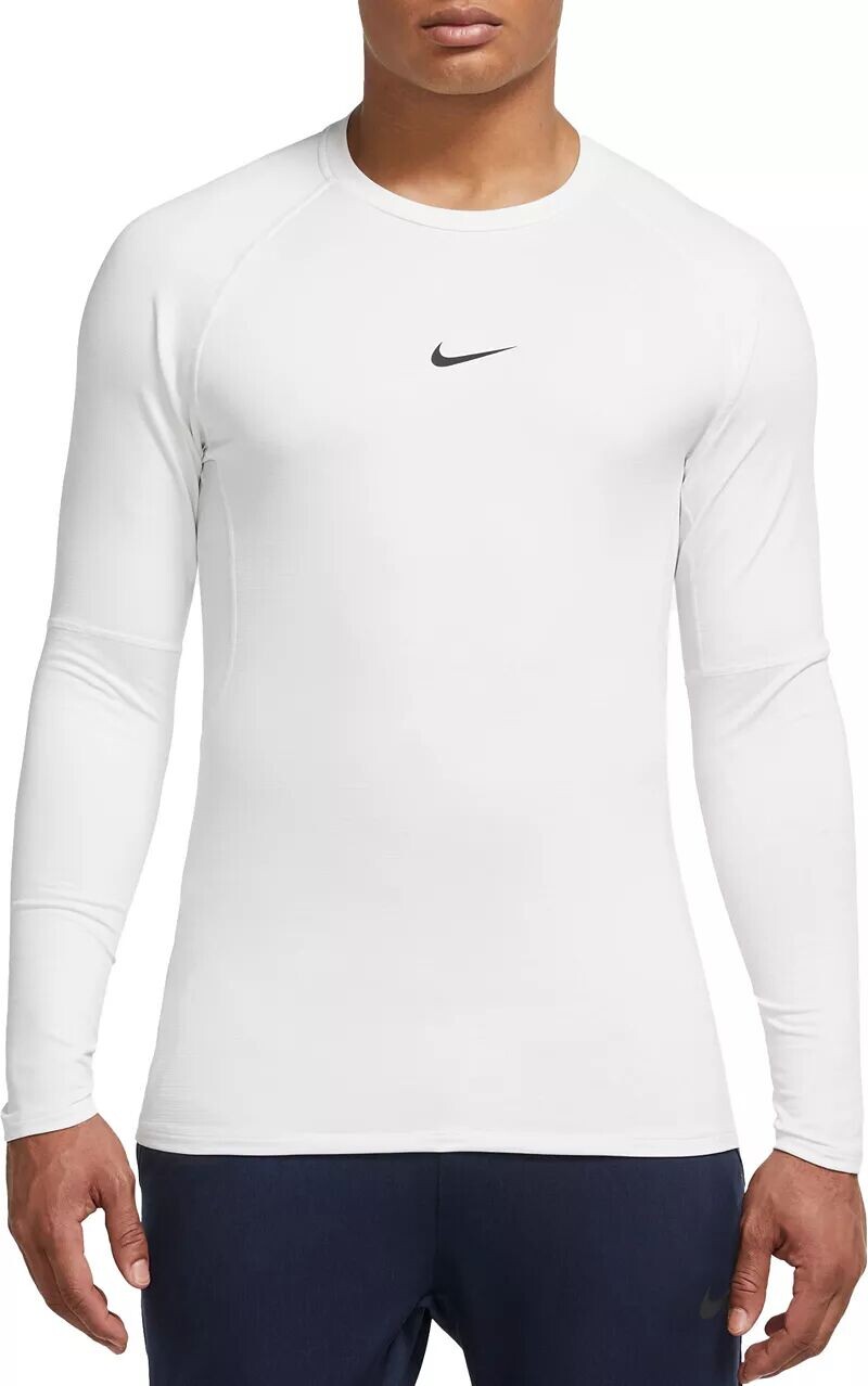 

Мужская теплая футболка с круглым вырезом с длинными рукавами Nike Pro