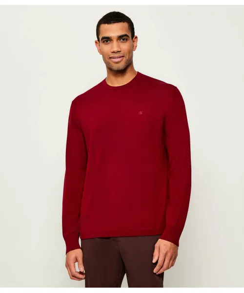 

Шерстяной свитер Regular fit Calvin Klein, красный