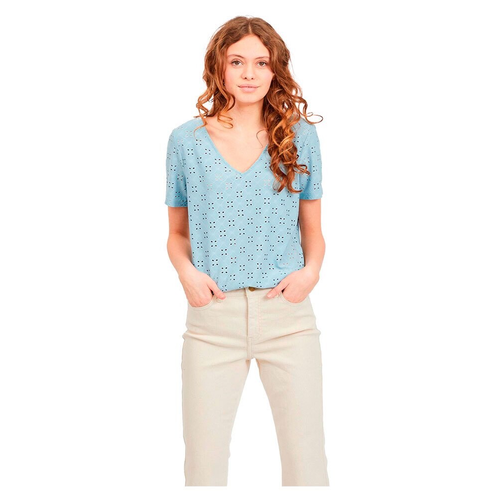 

Футболка Vila Tressy Detail V Neck, синий