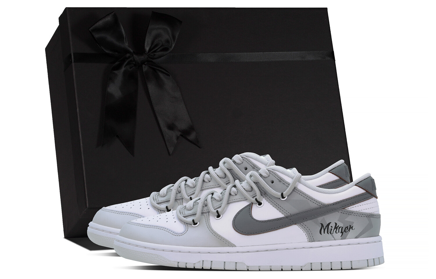 

Кроссовки Nike Dunk Skateboarding Shoes Unisex Low-top Grey/white, серый/белый
