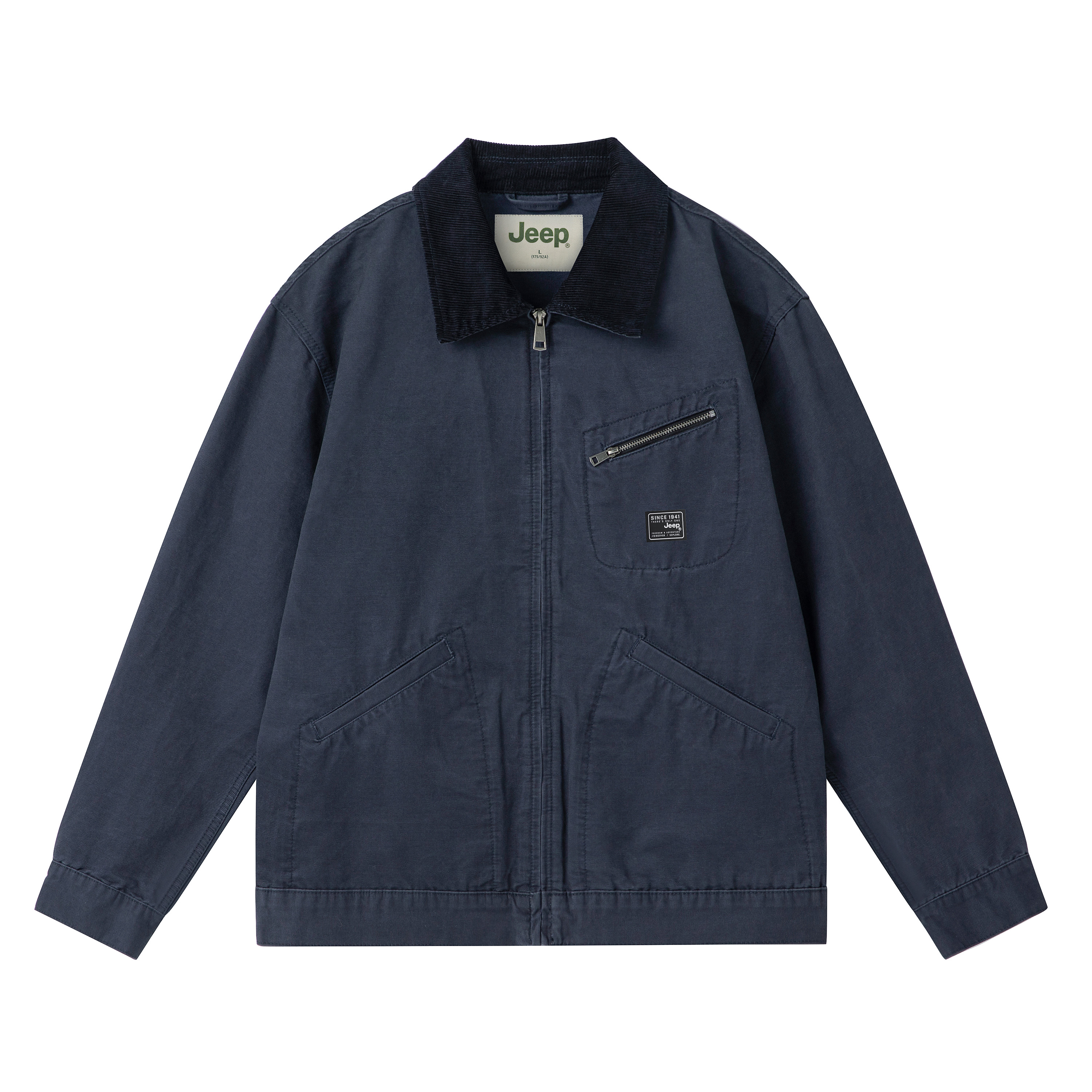 

Jeep Куртка Unisex P76AMWJ072 Dark Gray Lapel Moderate Workwear