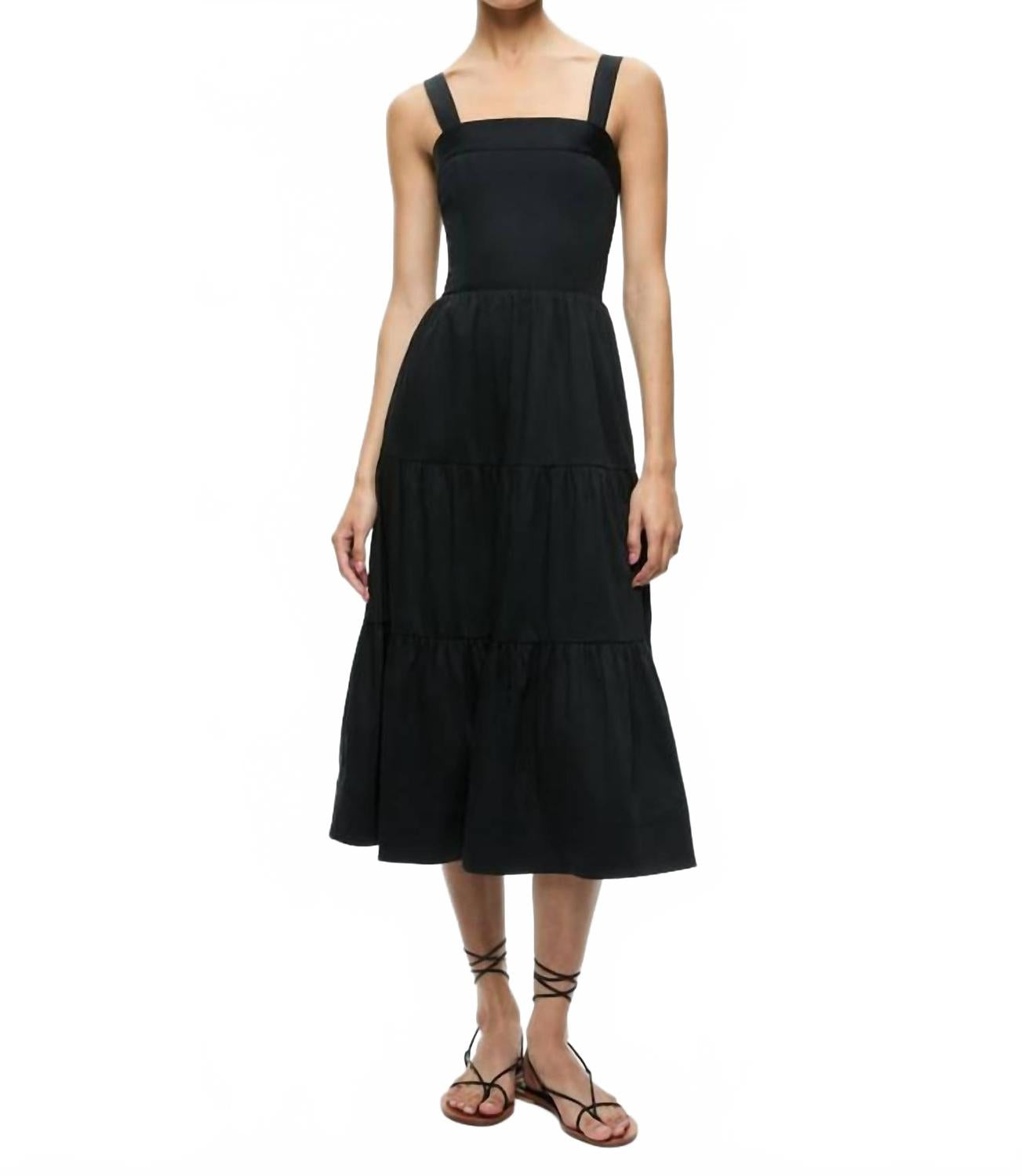 

Alice + olivia Платье-миди Saige черного цвета