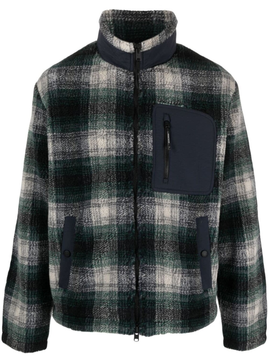 

Woolrich флисовая куртка в клетку, синий