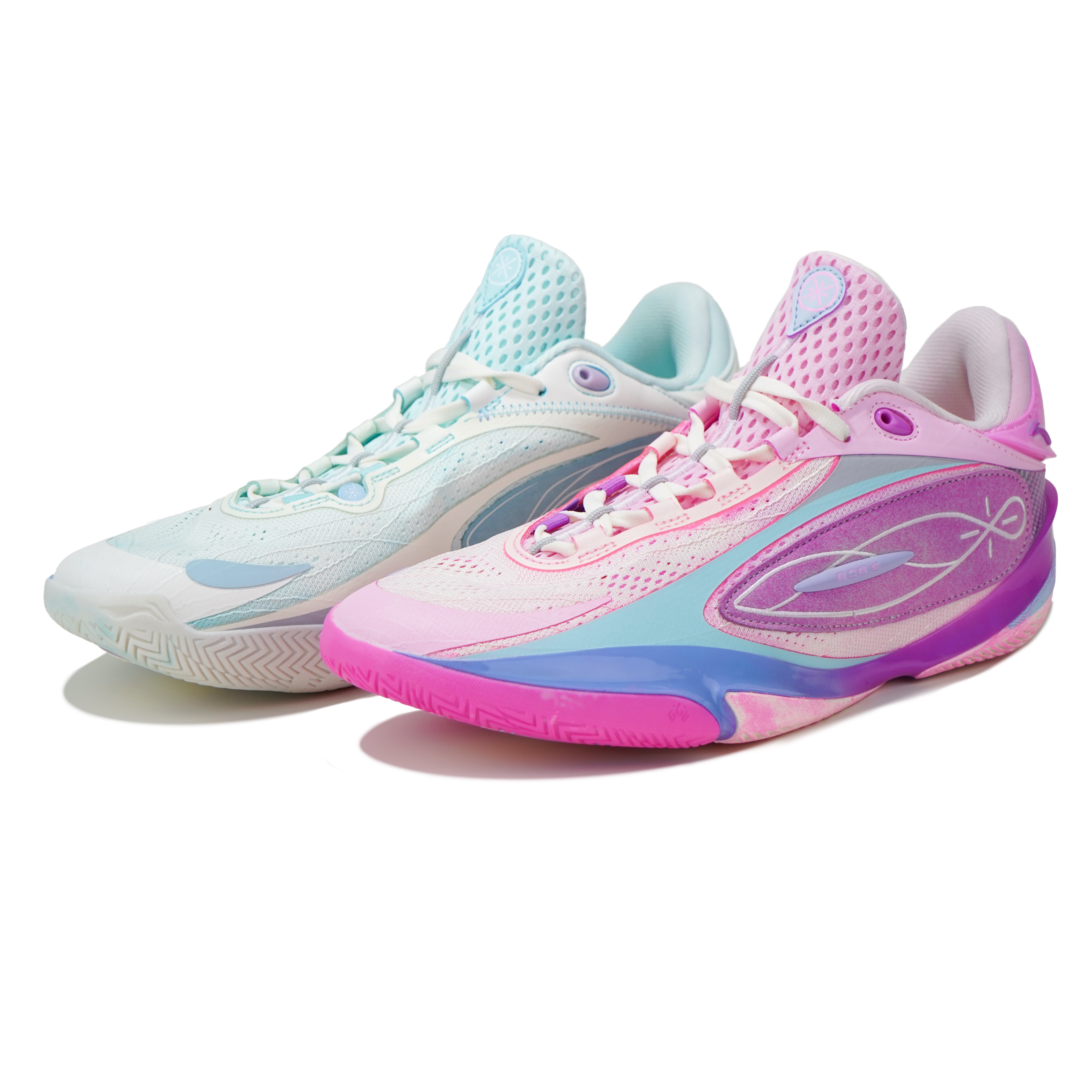 

LINING Баскетбольные кроссовки Wade 808 5 ULTRA, низкие, мужские, синие, розовые