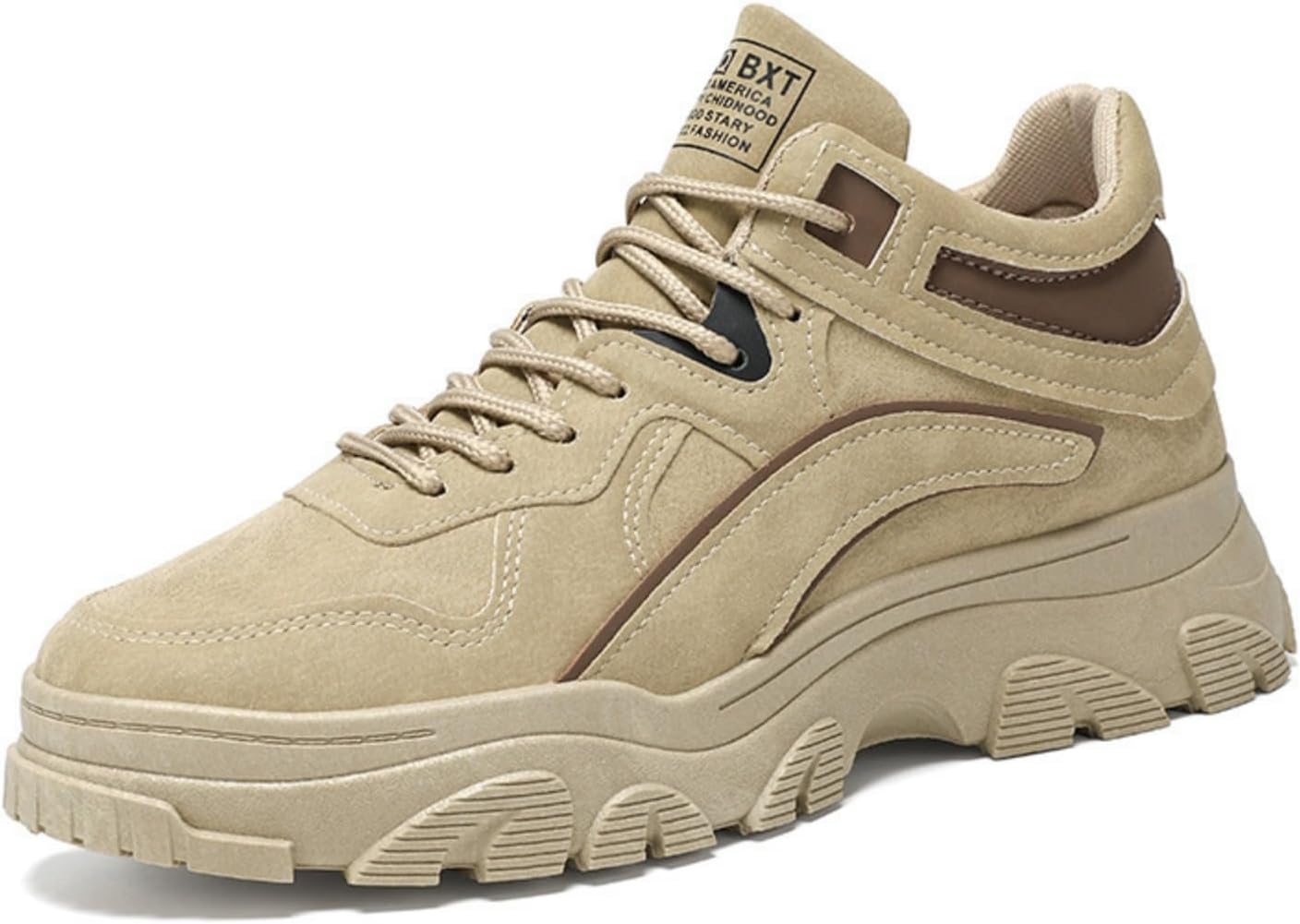 

Модные и прочные мужские повседневные кроссовки для ходьбы, легкие, с дышащей шнуровкой и дизайном в стиле «папа», идеально подходят для работы, занятий спортом и повседневной носки Houdbdol, хаки