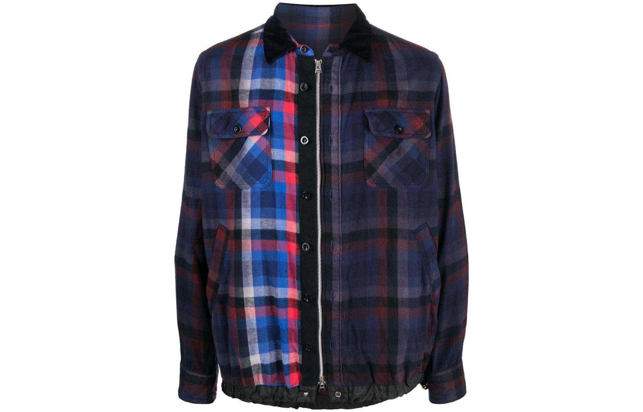 

Sacai Застегивающаяся рубашка-куртка, Marine Blue