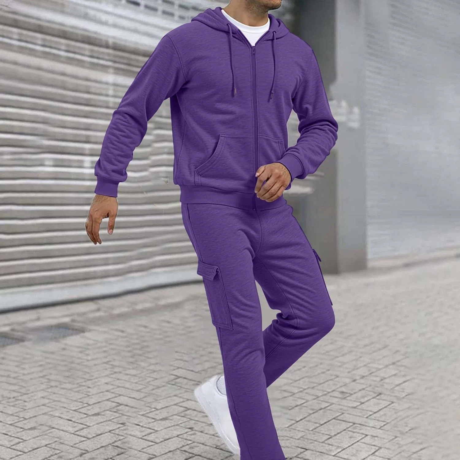 Спортивный костюм из джерси, Dark Purple — фото 2
