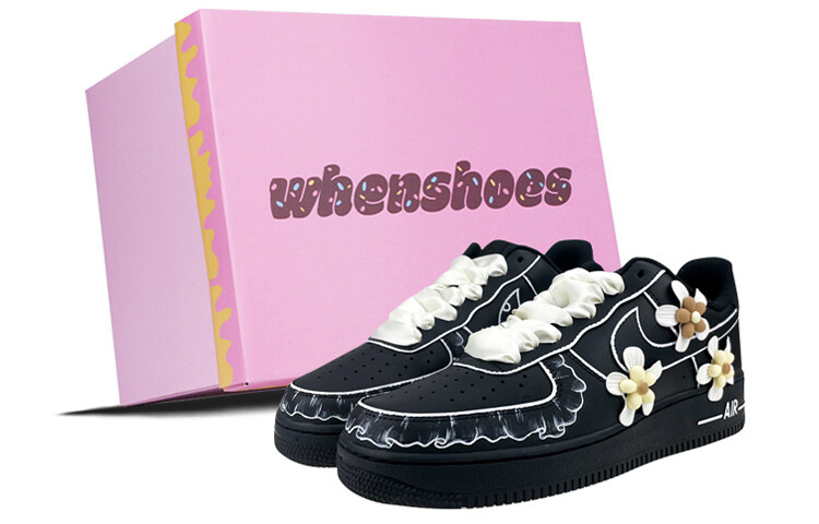 

Кроссовки Nike Air Force 1 Skateboard Shoes Men Low-Top Black White, Черный, Кроссовки Nike Air Force 1 Skateboard Shoes Men Low-Top Black White