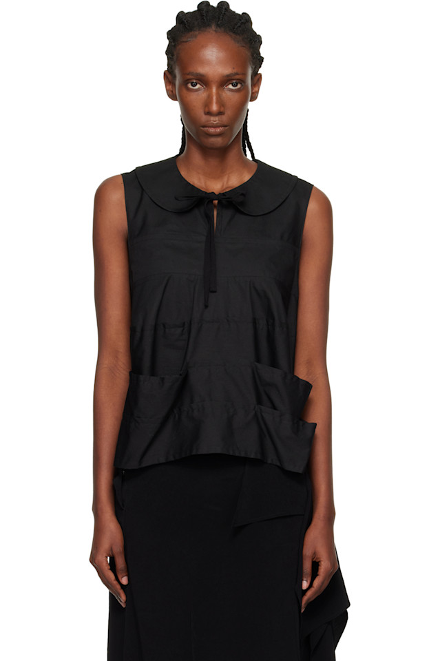 

Хлопковый широкий верх Tao Comme Des Garçons, черный