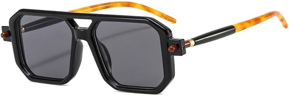 

Женские солнцезащитные очки с двойной перемычкой, прозрачные градиентные линзы, защита от УФ-излучения UV400. Мужские очки для занятий спортом на открытом воздухе, бега и езды LXLHWN, Black Grey