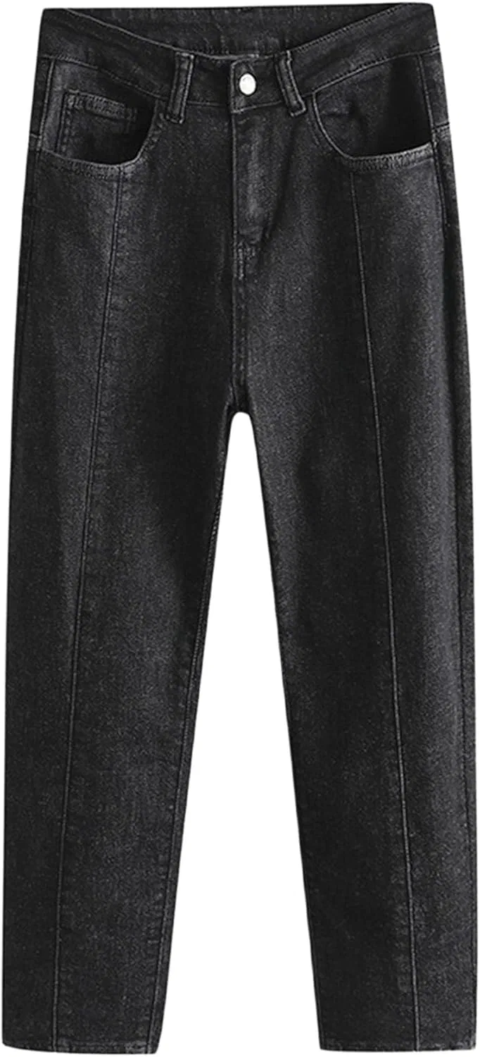Джинсы с высокой талией Barrel Jeans, Black