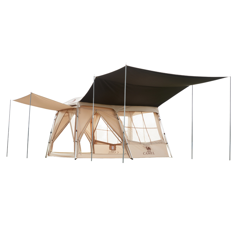 

Палатка для кемпинга пресс-поп-ап с одной спальней и гостиной автоматическая палатка CAMEL, золото