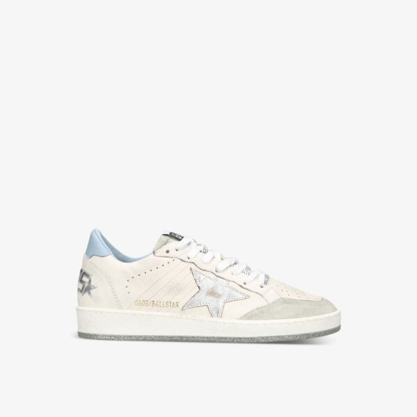 

Кожаные низкие кеды ball star с аппликацией в виде звезд Golden Goose, белый