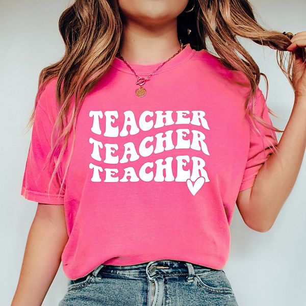 

Футболка Teacher с принтом в виде волнистого сердца Simply Sage Market, Crunchberry, Зеленый, Футболка Teacher с принтом в виде волнистого сердца Simply Sage Market, Crunchberry