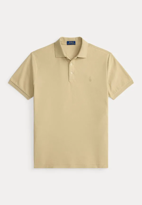 Поло-Рубашка поло приталенного кроя с сотовой сеткой Polo Ralph Lauren, Coastal Beige — фото 4