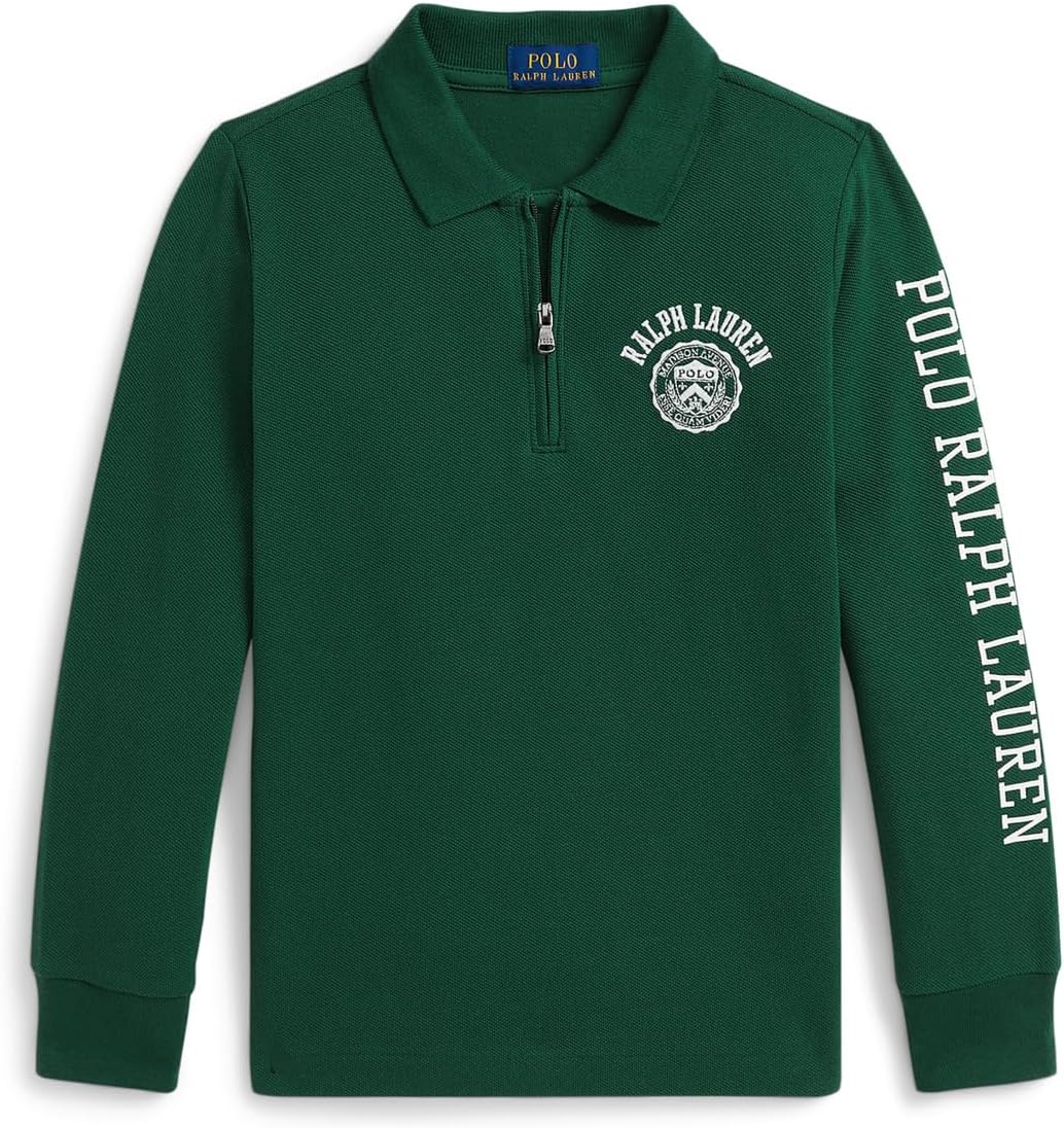 

Поло Polo Ralph Lauren Kids Logo Cotton Mesh Polo Shirt, цвет New Forest