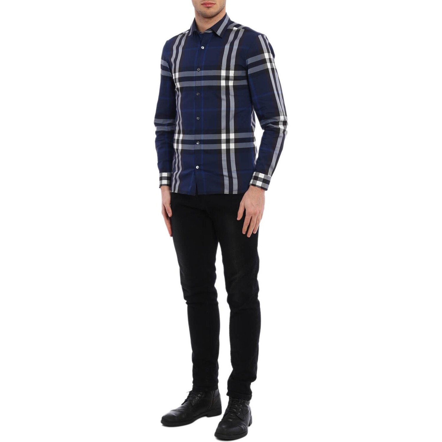 Рубашка Burberry синий with White Lettering — фото 3