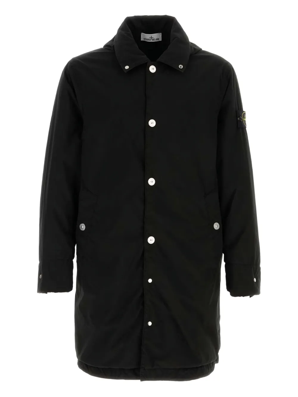 

Пальто утепленное на кнопках Stone Island, черный