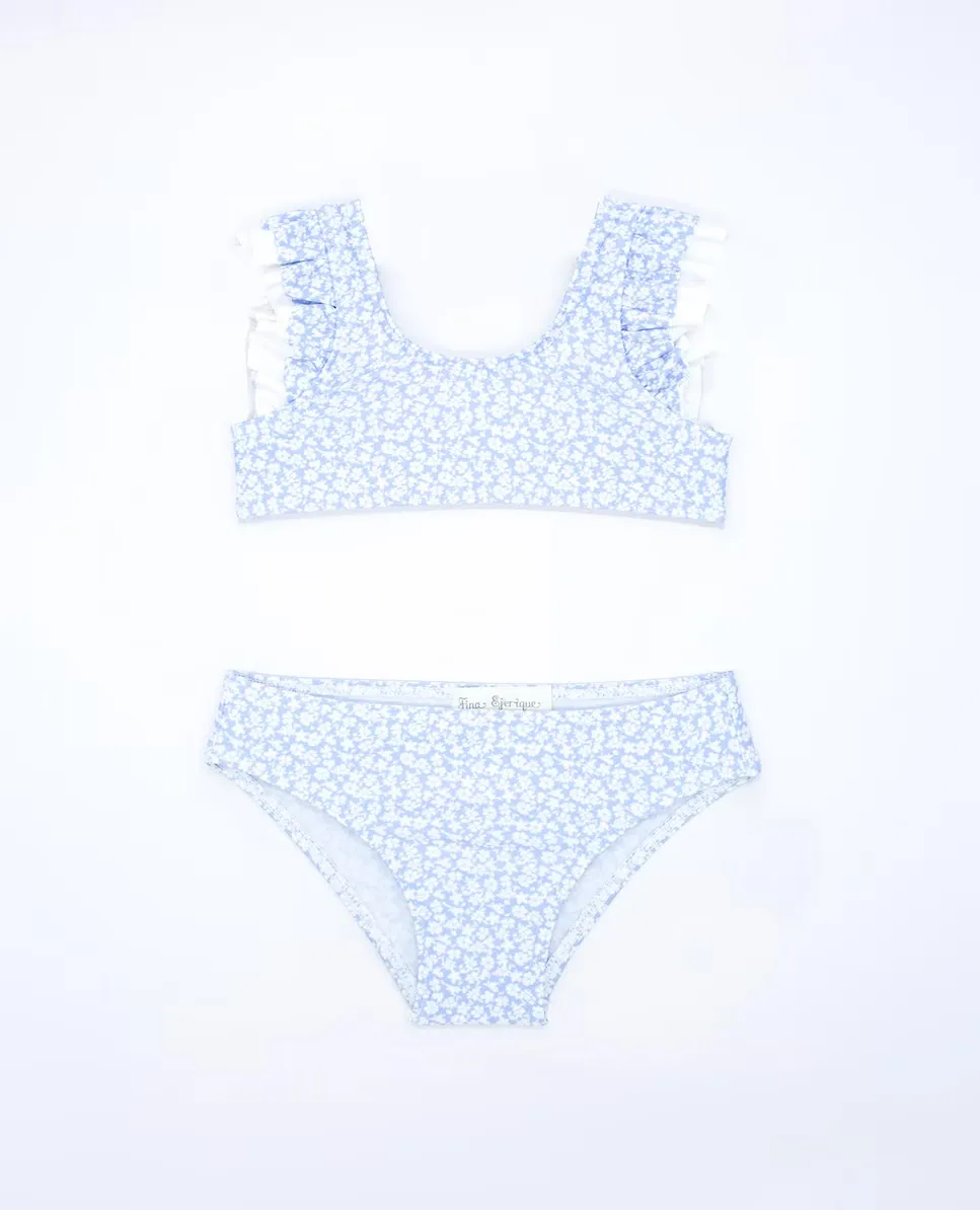 

Бикини для девочки с принтом и оборками Fina Ejerique, синий