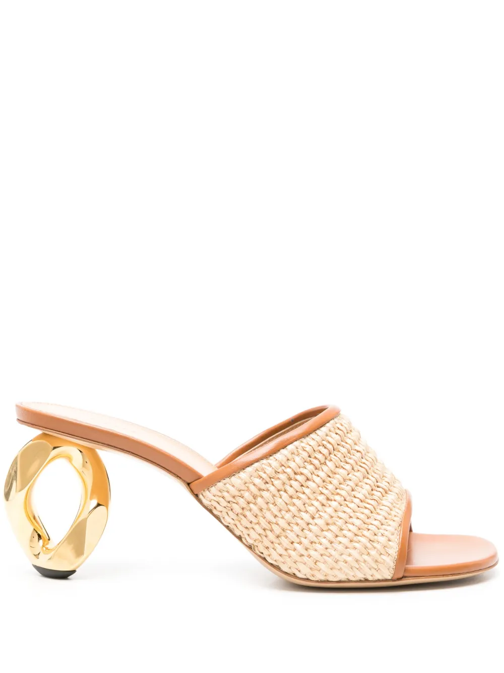 Плетеные мюли на скульптурном каблуке JW ANDERSON, коричневый
