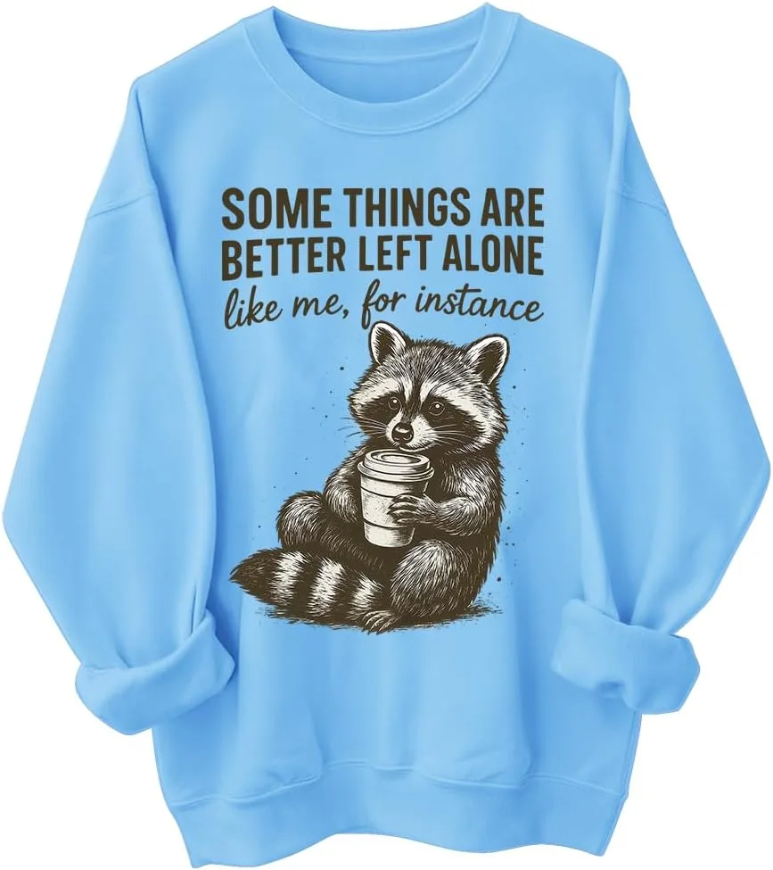 

Толстовка Some Things Are Better Left Alone с капюшоном-енотом Woati