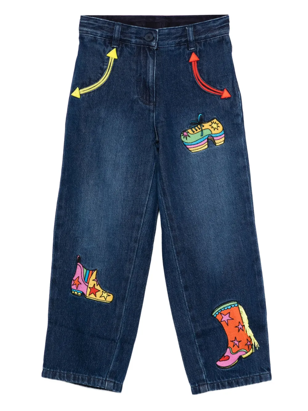 

Джинсы с вышивкой Stella McCartney Kids, синий