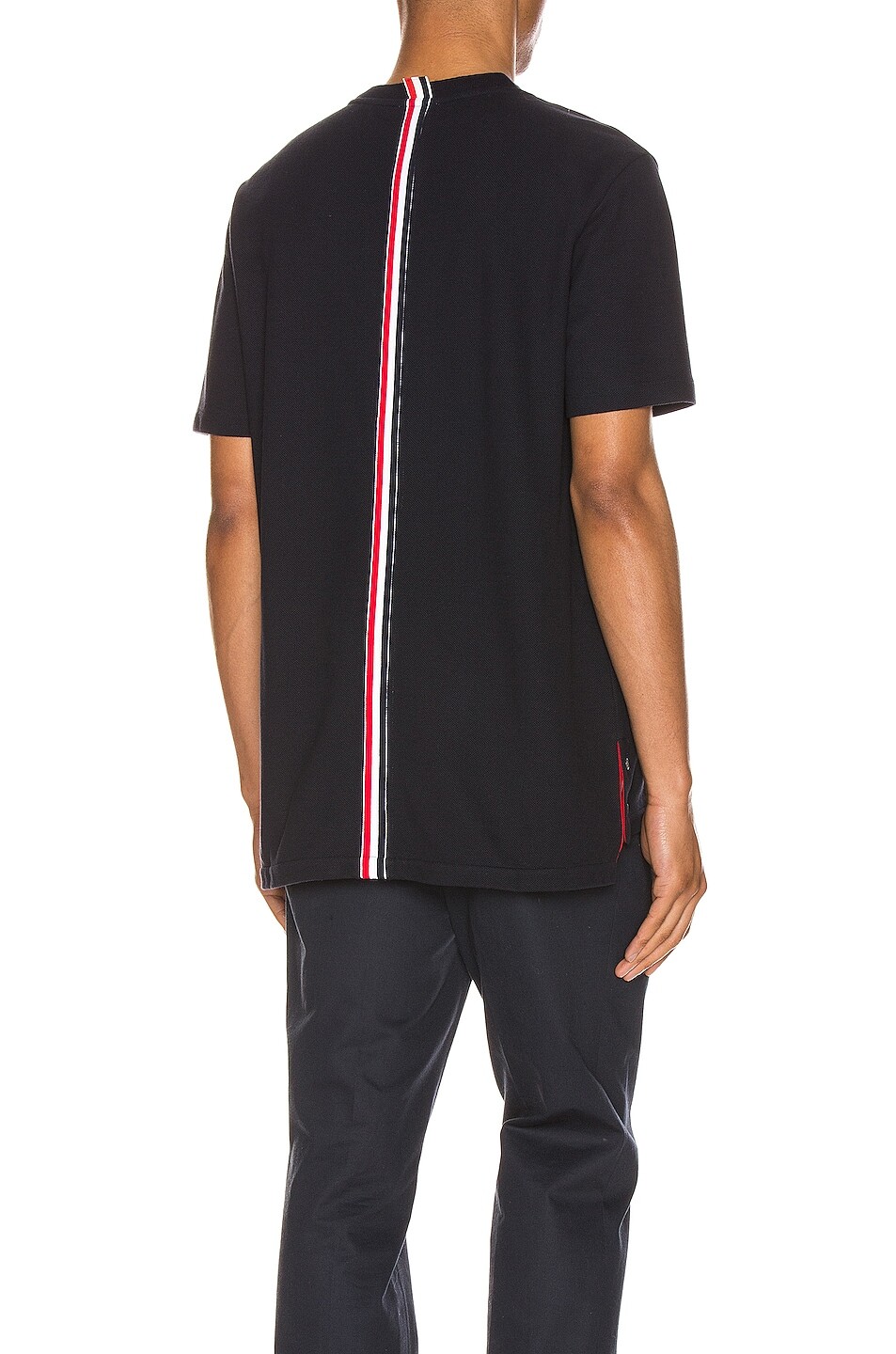 

Футболка Thom Browne Relaxed Stripe, темно-синий
