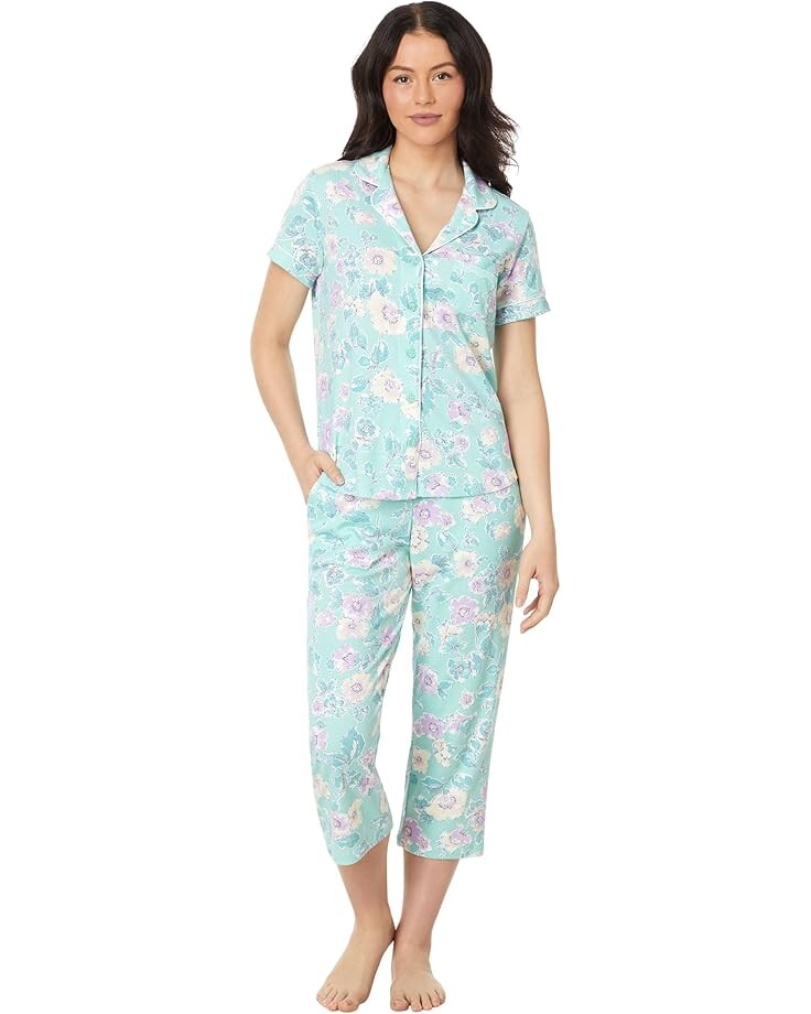 

Пижама Karen Neuburger Petite Girlfriend Capri PJ Set with Lace Detail, цвет Siesta Floral