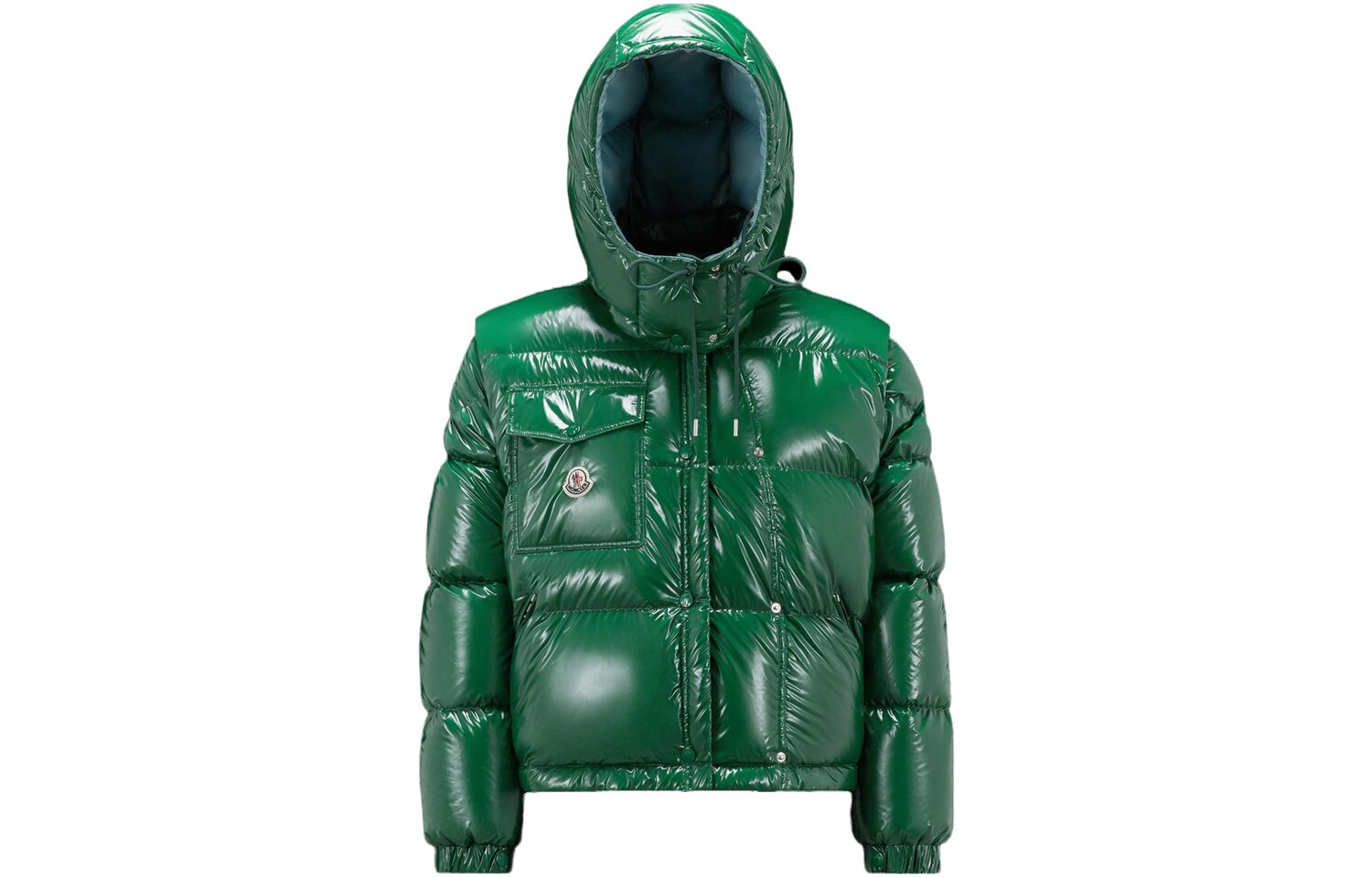 

Пуховик женский зеленый Moncler