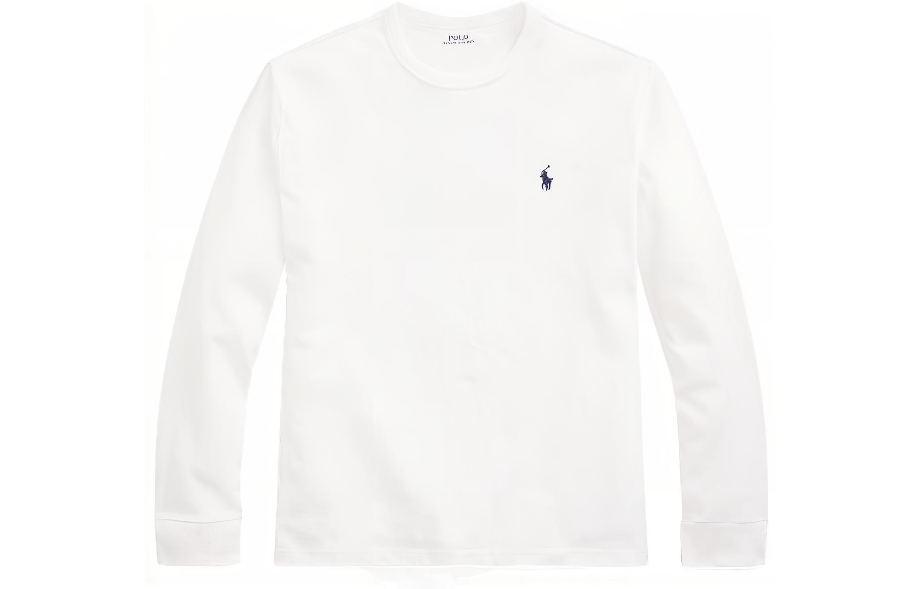 Футболка с длинными рукавами и круглым вырезом Polo Ralph Lauren, белый — фото 3