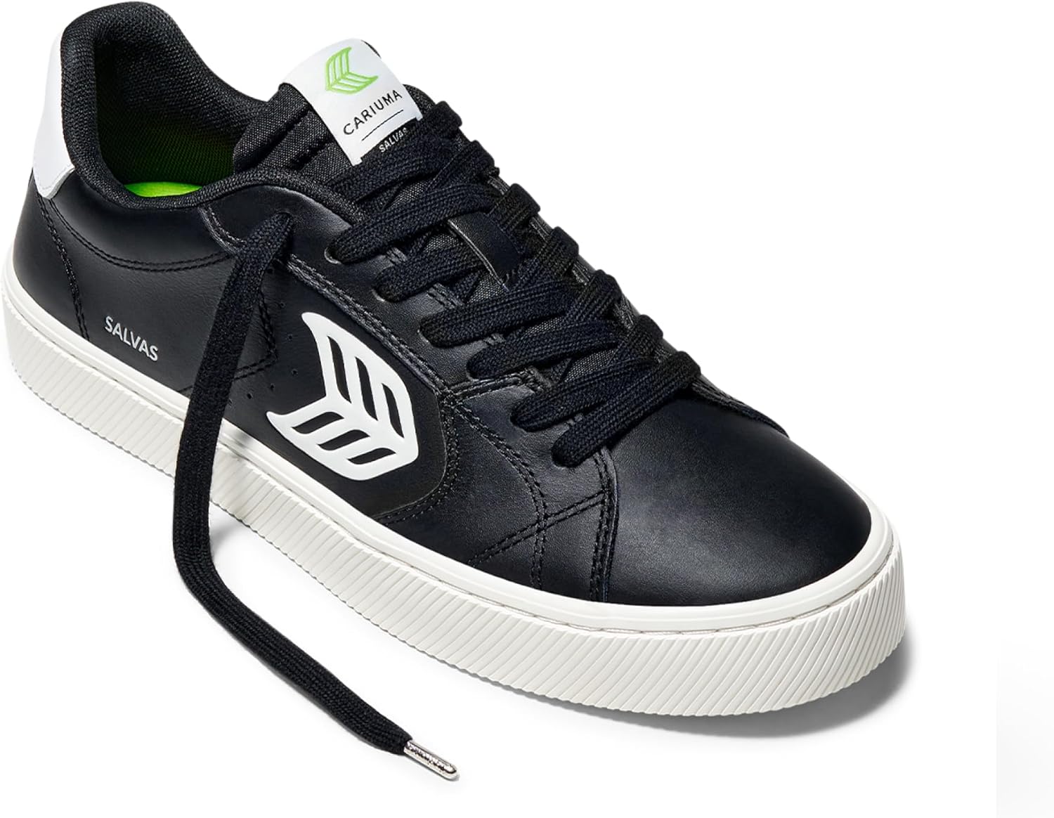 

Кроссовки Cariuma SALVAS из премиальной кожи, удобная обувь для мужчин, легкая и экологичная, универсальная повседневная обувь с 100 веганскими стельками и резиновой подошвой, черный