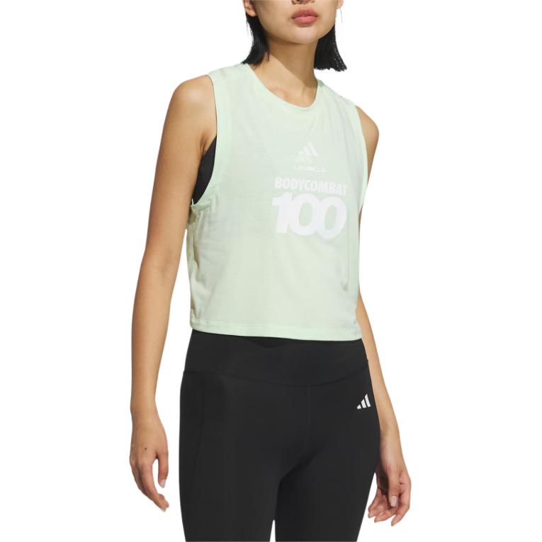 Les Mills Collaboration AEROREADY Топ женский зеленый Adidas — фото 3