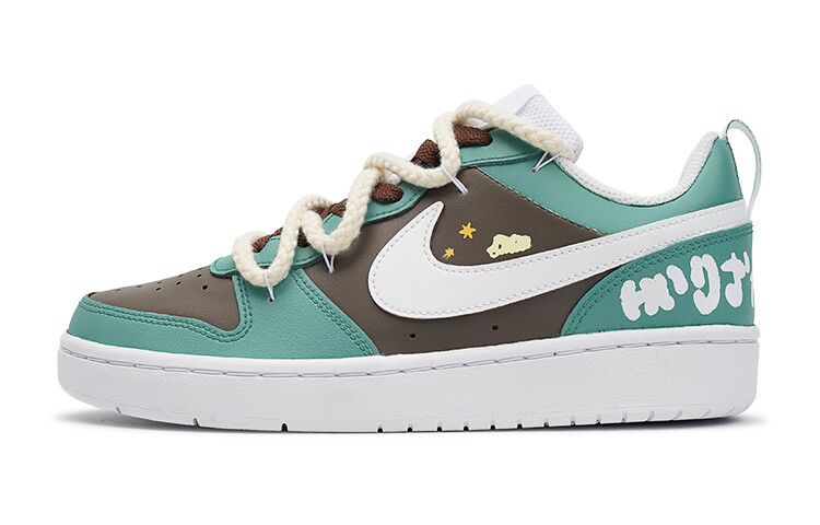 

Кроссовки Nike Court Borough Skateboard Shoes Women's Low-Top Green White, зеленый