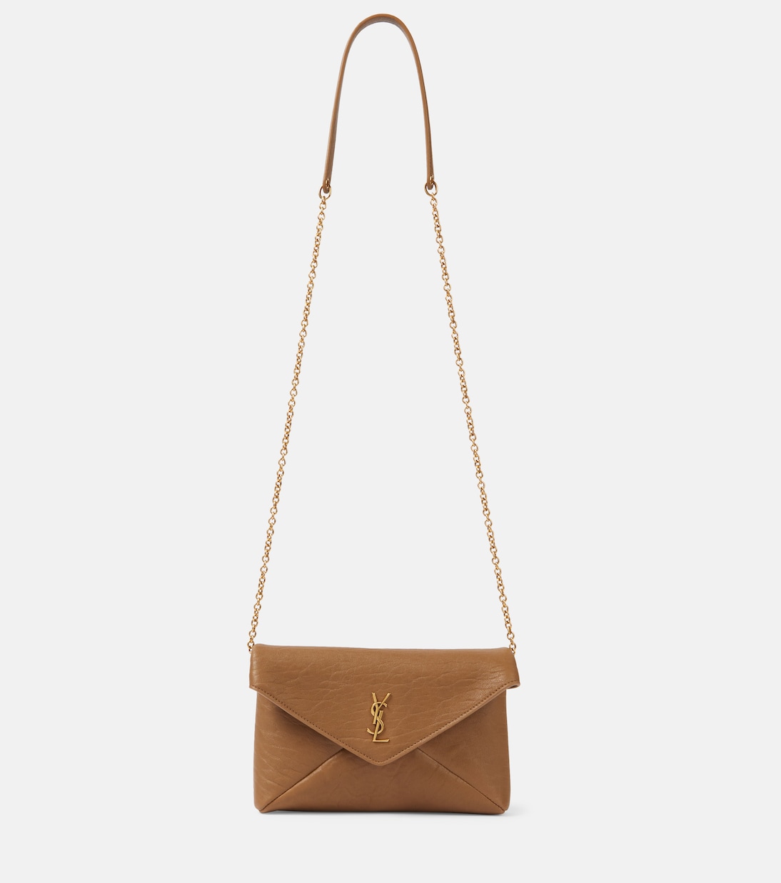 

Кожаный клатч Cassandre Saint Laurent, Dark Cork